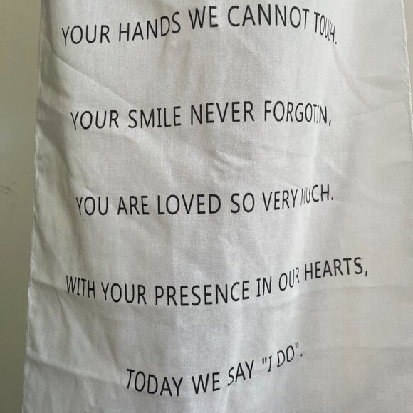 Wedding Memorial Chair Cover - Picture 2 of 8